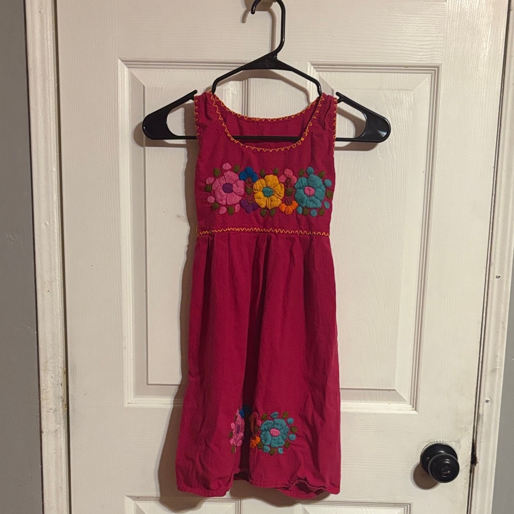 Pink Floral Kids Dress